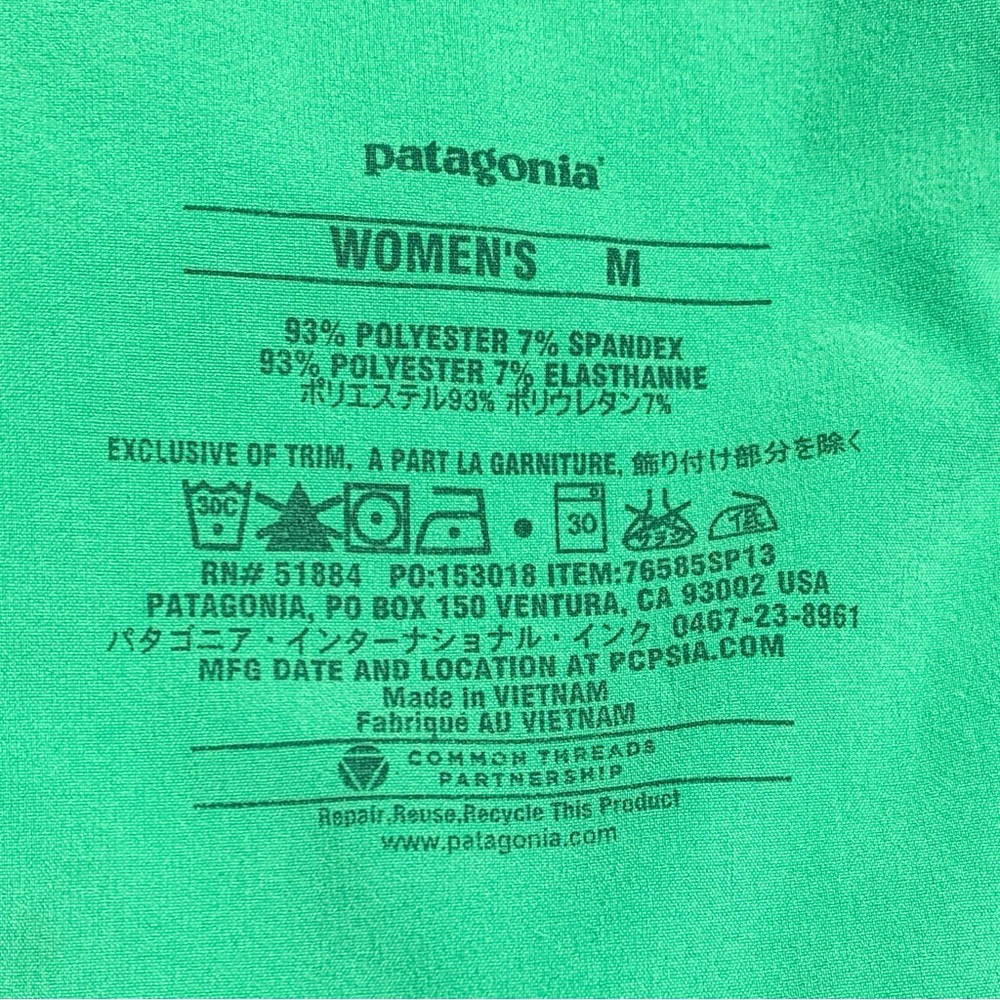 Patagonia Shorts M 2.5” Inseam Green Teal Drawstring Two Tone Pockets - Picture 5 of 8